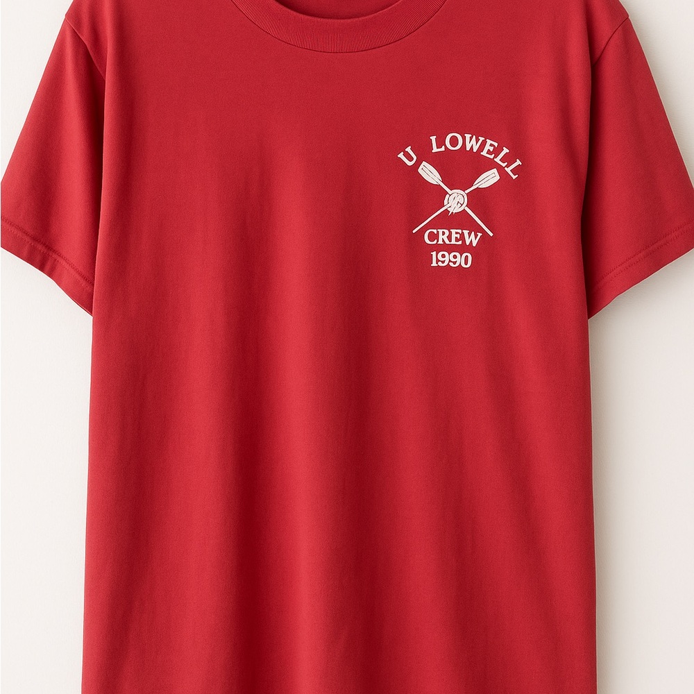 Vintage 1990 ULowell Crew Team Shirt Single Stitch Made in USA XL